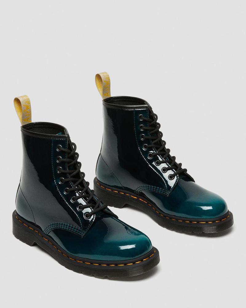 Dr Martens Vegan 1460 Gloss Veterlaarzen Dames Zwart | NL 557WNB